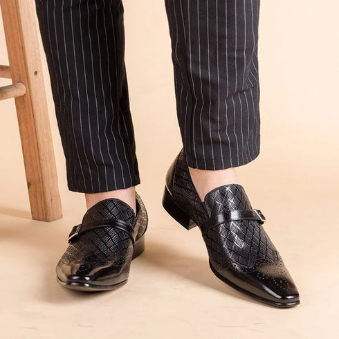 Elegant Patent Leather Oxford Loafers for Men - Versatile Dress Shoes for Weddings and Office Occasions - Comfortable Slip-On Style with Pointed Toe Design